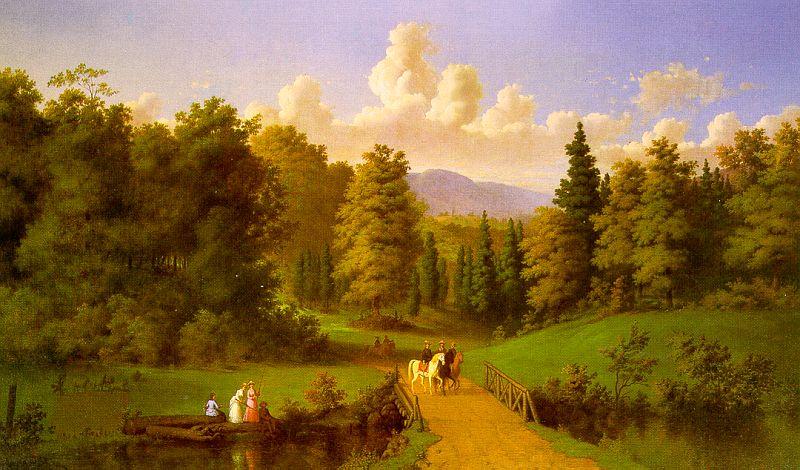 Johann M Culverhouse An Afternoon Outing oil painting picture